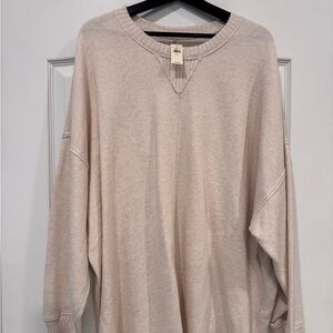 Aerie Big Chill Crew Sweatshirt Cream Size XL NWT